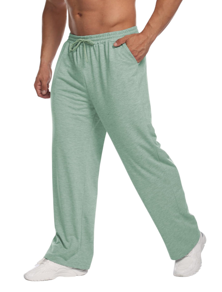 Deyeek Men's Lightweight Sweatpants Open Bottom Sweat Pants for Men Straight Leg Gym Sweatpants Lounge Pants with Pockets