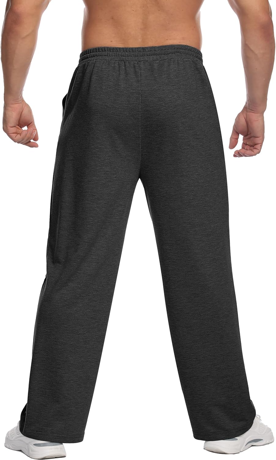 Deyeek Men's Lightweight Sweatpants Open Bottom Sweat Pants for Men Straight Leg Gym Sweatpants Lounge Pants with Pockets